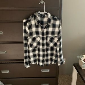 Sanctuary black and white flannel